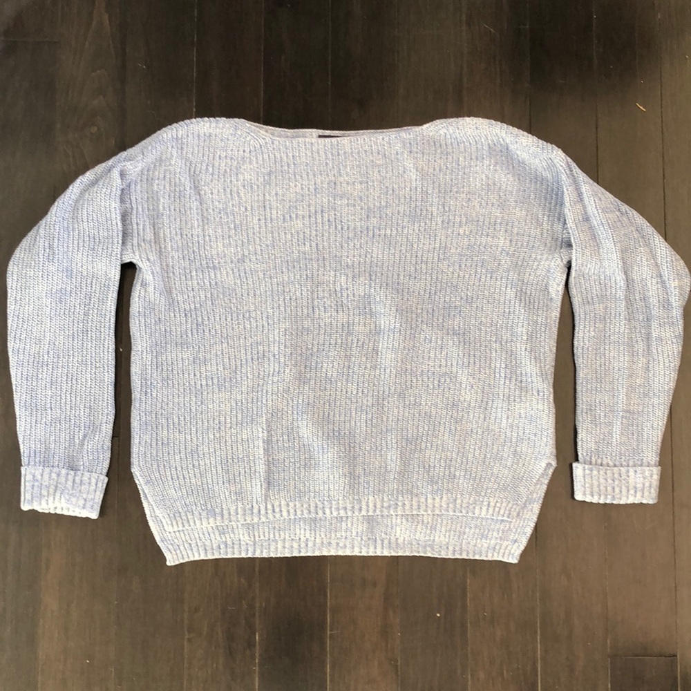 M&S White and blue knit sweater